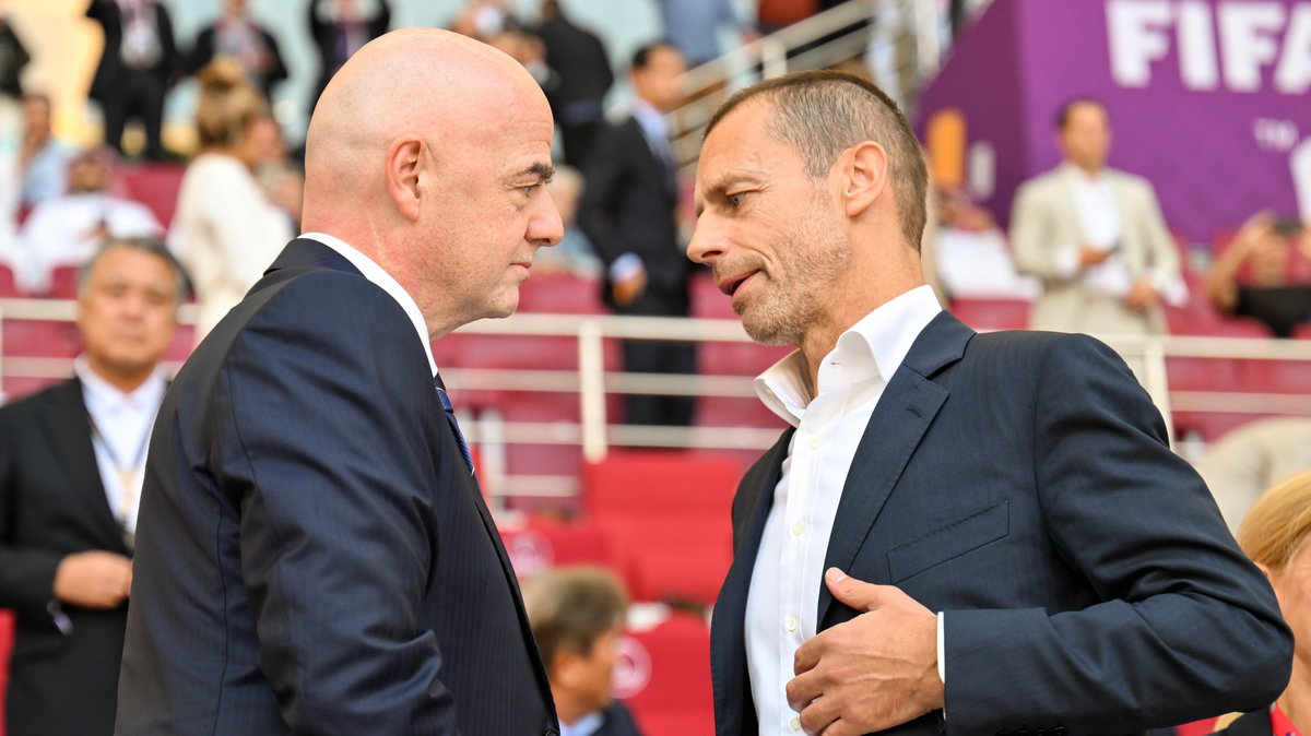 Gianni Infantino (L) i Aleksander Ceferin