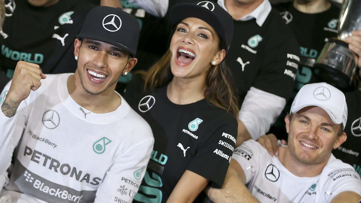 Lewis Hamilton, Nico Rosberg, Nicole Scherzinger 