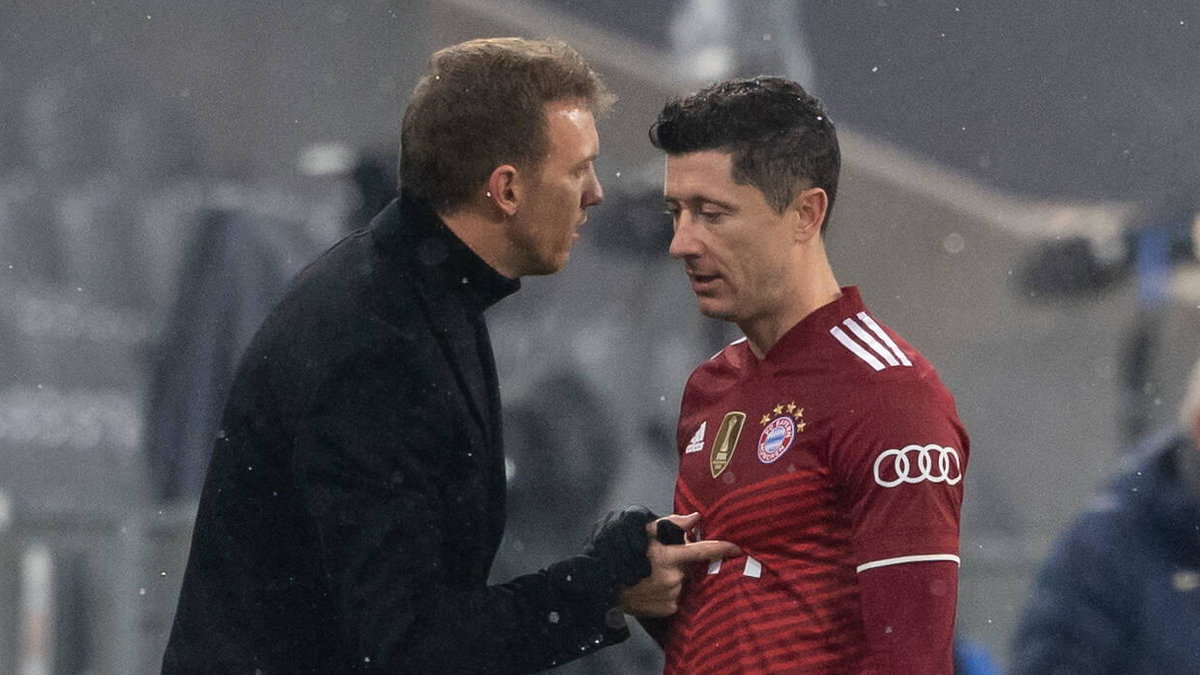 Julian Nagelsmann i Robert Lewandowski (8 grudnia 2021)