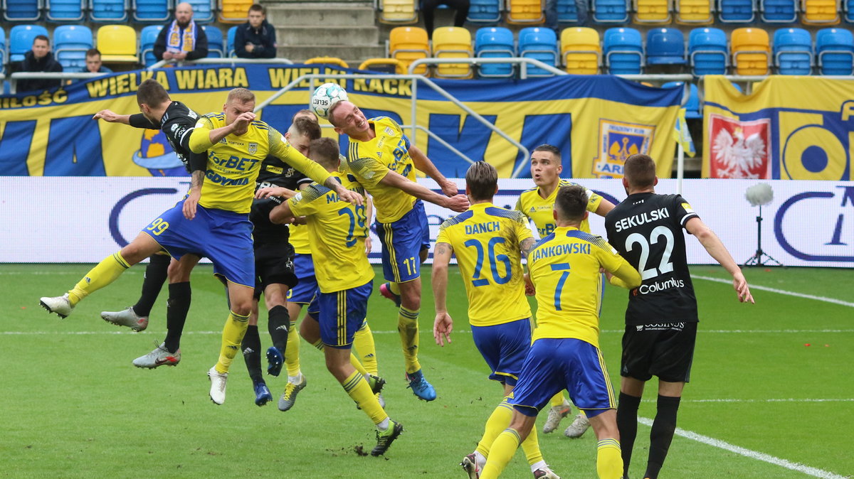 Pilka nozna. Fortuna I liga. Arka Gdynia - LKS Lodz. 10.10.2020