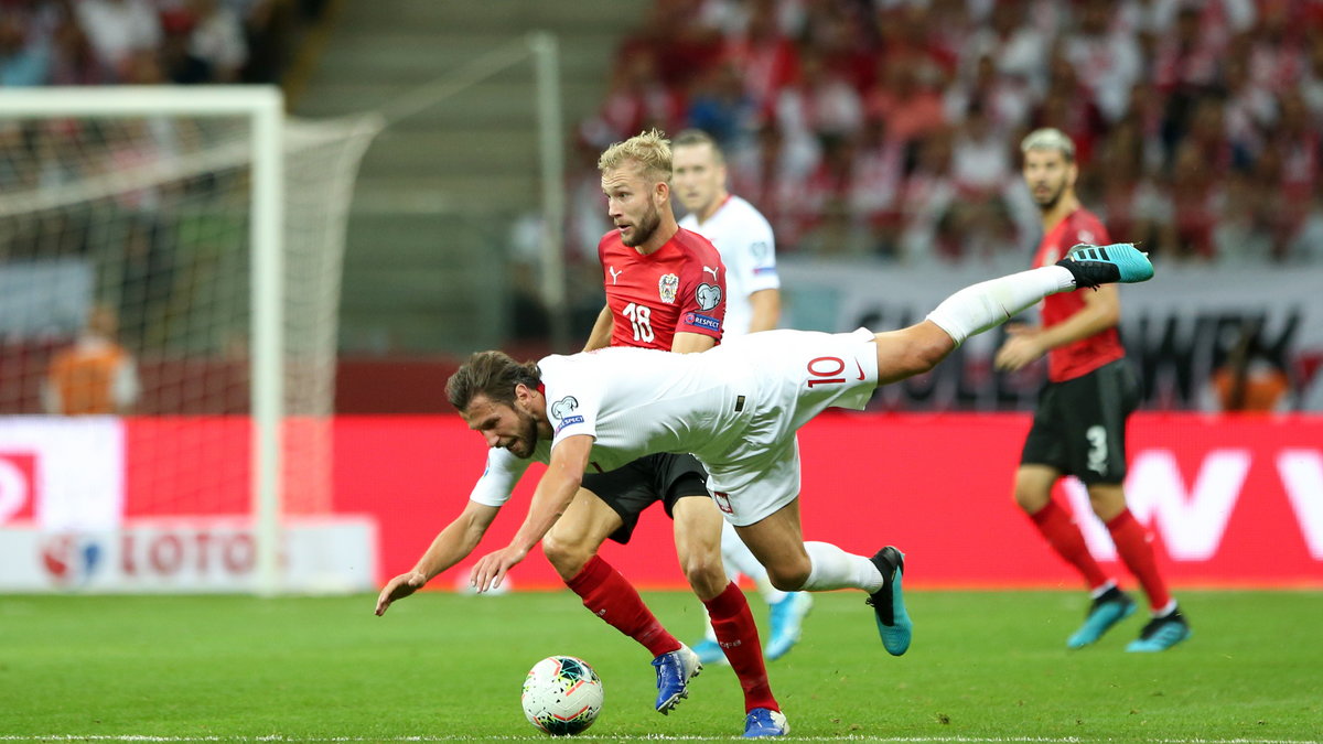 Konrad Leimer (Austria) i Grzegorz Krychowiak (Polska)