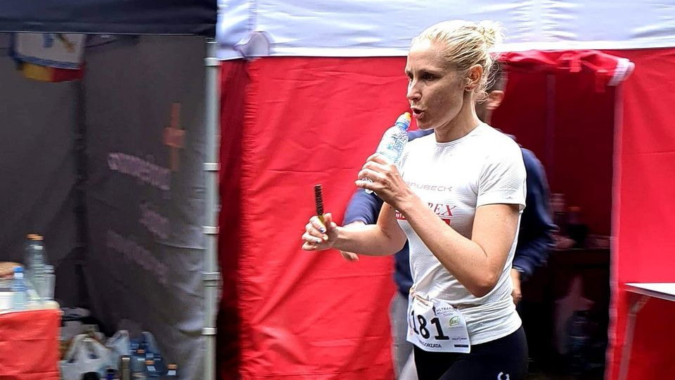 Małgorzata Pazda-Pozorska podczas biegu po rekord w Pabianicach