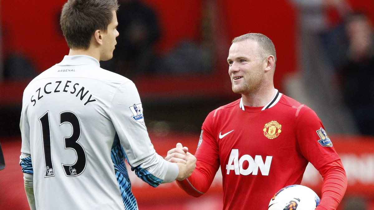 Wojciech Szczęsny i Wayne Rooney