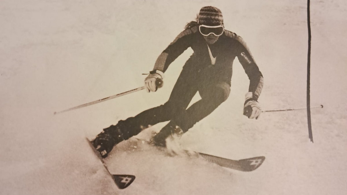 Ewa Grabowska na lodowcu Hintertux w 1981 r.