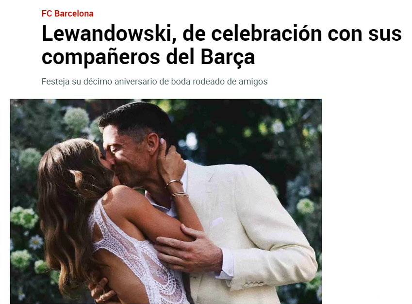 "Marca" o "drugim ślubie" Lewandowskich