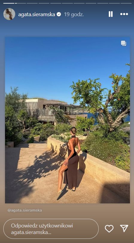 Agata Sieramska ha mostrato le foto della sua vacanza