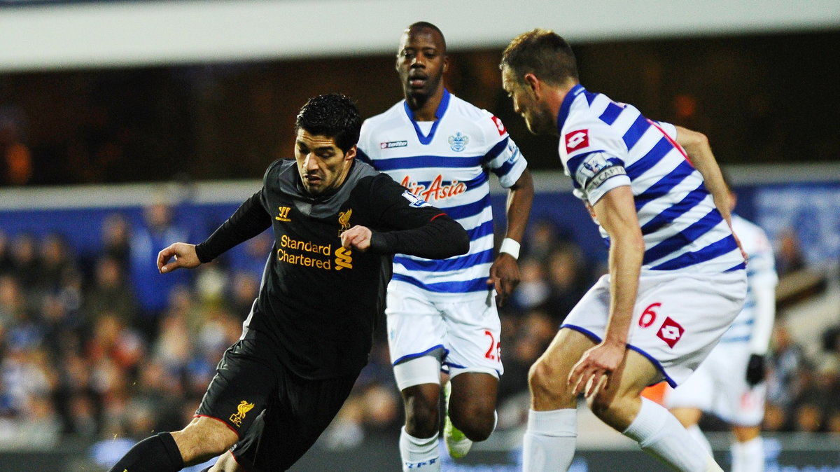 Luis Suarez w meczu z Queens Park Rangers