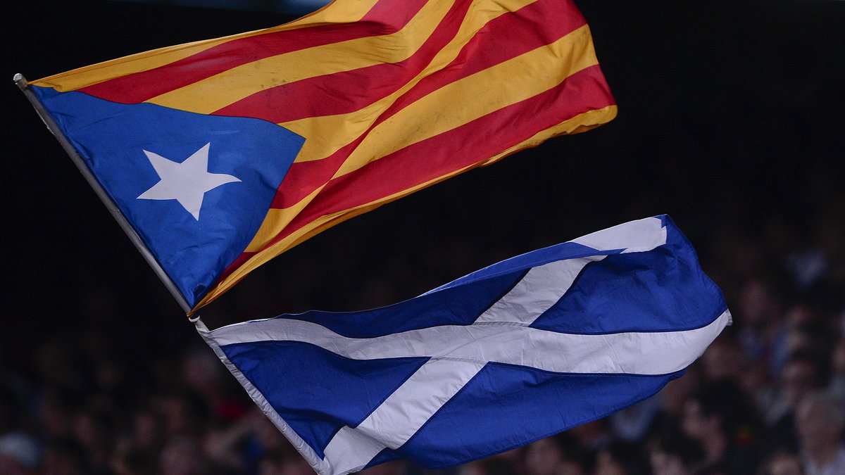 Flagi Szkocji i Katalonii