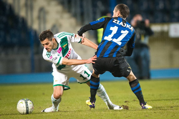 PIŁKA EKSTRAKLASA ZAWISZA BYDGOSZCZ KONTRA LECHIA GDAŃSK