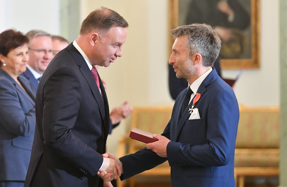 Prezydent Andrzej Duda i Piotr Tomala