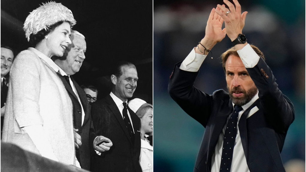 Królowa Elżbieta i Gareth Southgate