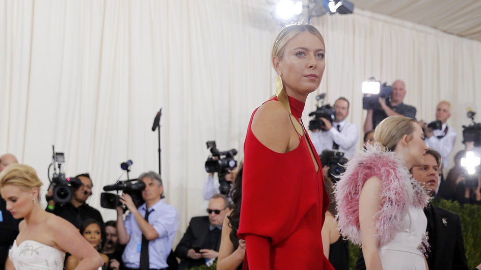 Tennis player Maria Sharapova arrives at the Met Gala in New York