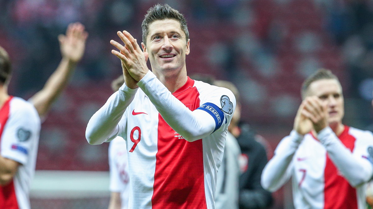 Robert Lewandowski podczas ostatniego meczu na PGE Narodowym (19.11.2019 r.)