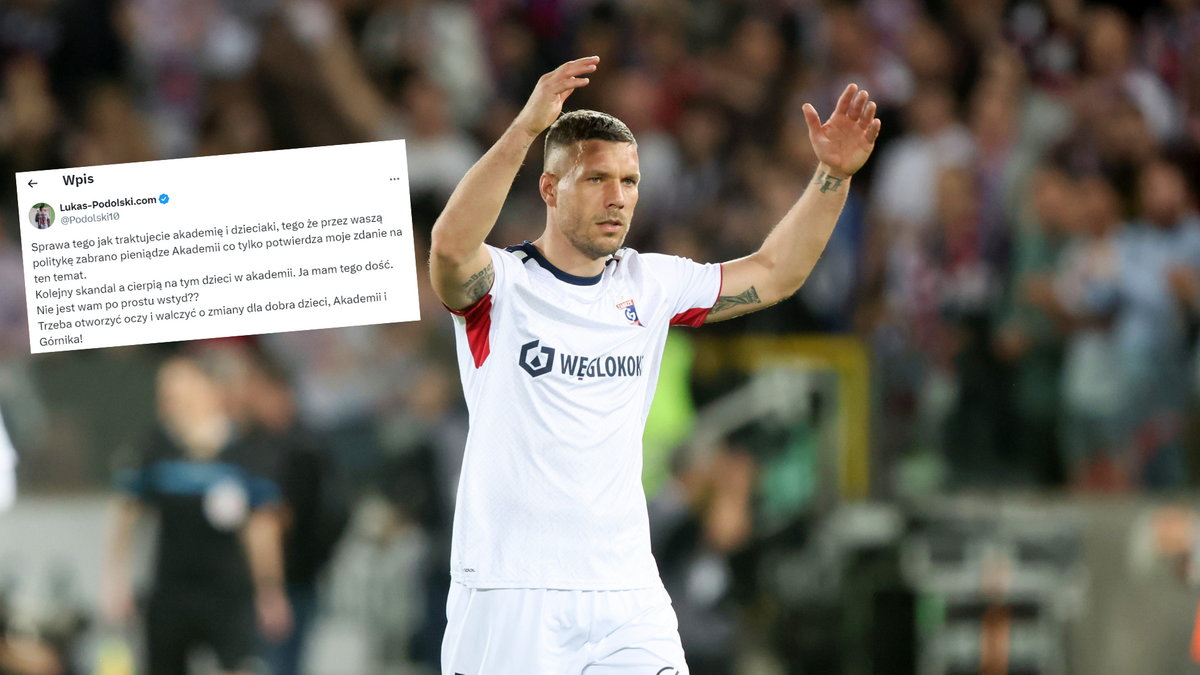 Lukas Podolski mocno uderzył we władze Zabrza