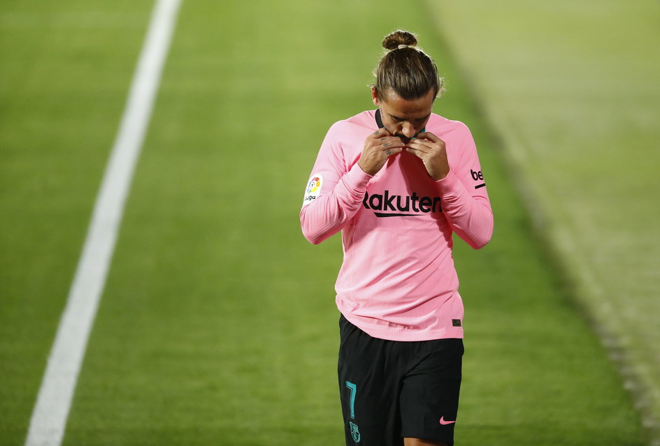 Antoine Griezmann nie miał powodów do zadowolenia po meczu Getafe – FC Barcelona (1:0)