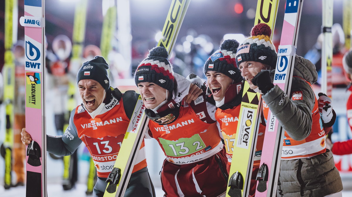 Piotr Żyła, Andrzej Stękała, Kamil Stoch i Dawid Kubacki