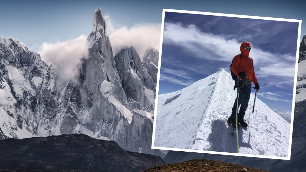 Cerro Torre w Parku Narodowym Los Glaciares w Patagonii. Zdjęcie Corrado Pesce pochodzi z jego konta na Instagramie