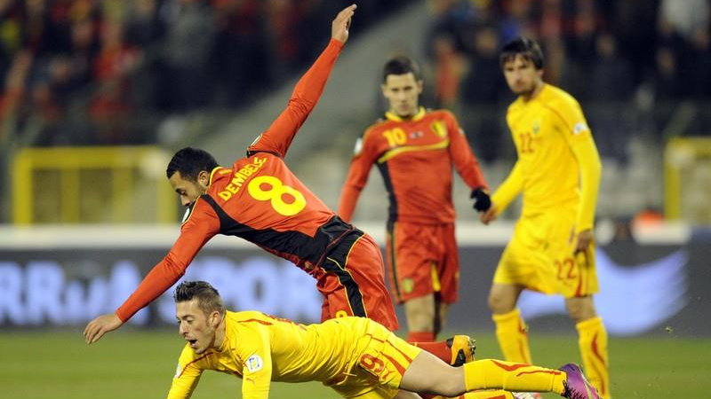 Moussa Dembele w meczu Belgia - Macedonia 