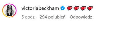 Victoria Beckham zareagowała na wpis syna