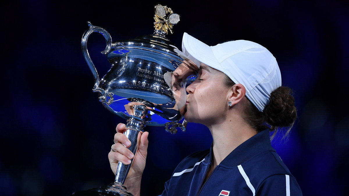 Ashleigh Barty po zwycięstwie w Australian Open w 2022 r.