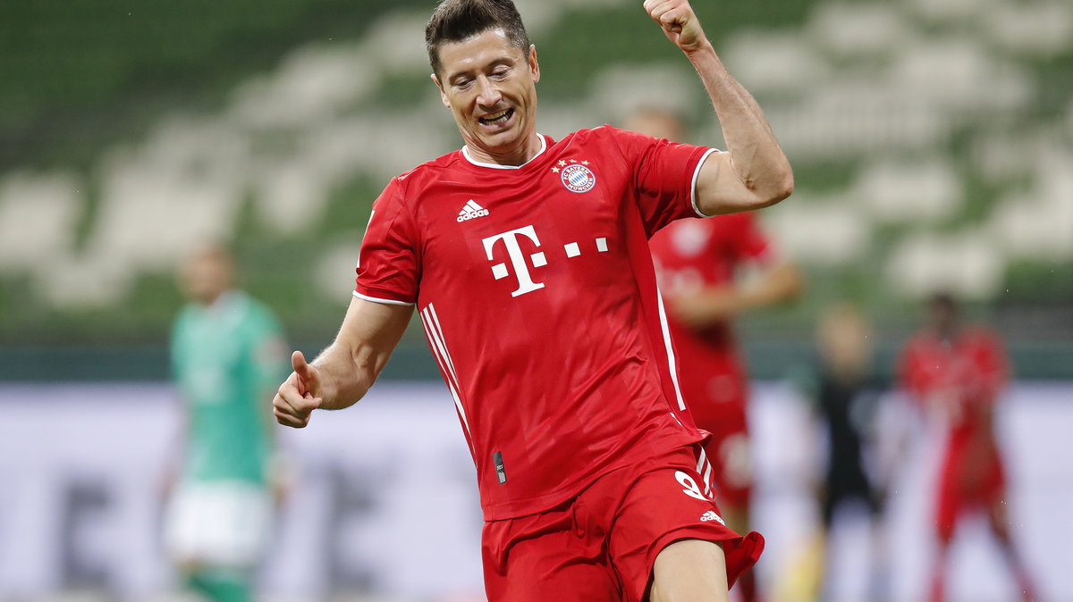 Robert Lewandowski w meczu z Werderem