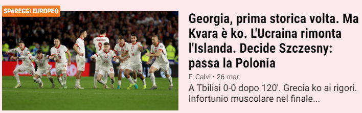 "La Gazetta dello Sport" pisze o Szczęsnym i Polsce