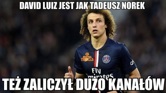 David Luiz bezlitośnie wyśmiany przez internautów - memy po meczu