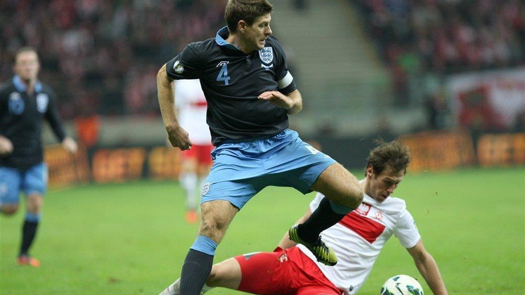 Polska - Anglia Steven Gerrard i Grzegorz Krychowiak