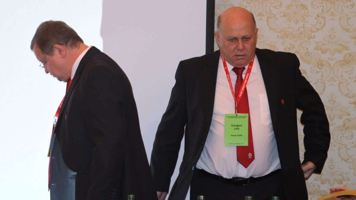 Grzegorz Lato (P) i Zdzisław Kręcina (L),