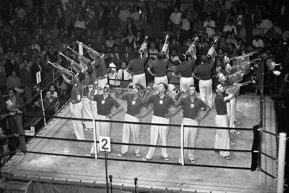 1953, otwarcie mistrzostw Europy w boksie w hali Gwardii 