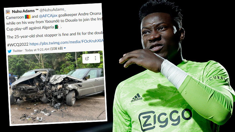 Andre Onana. Tweet z profilu Nuhu Adans