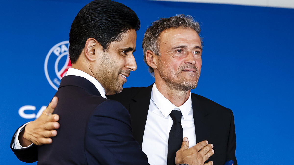 Nasser Al-Khelaifi (L) i Luis Enrique