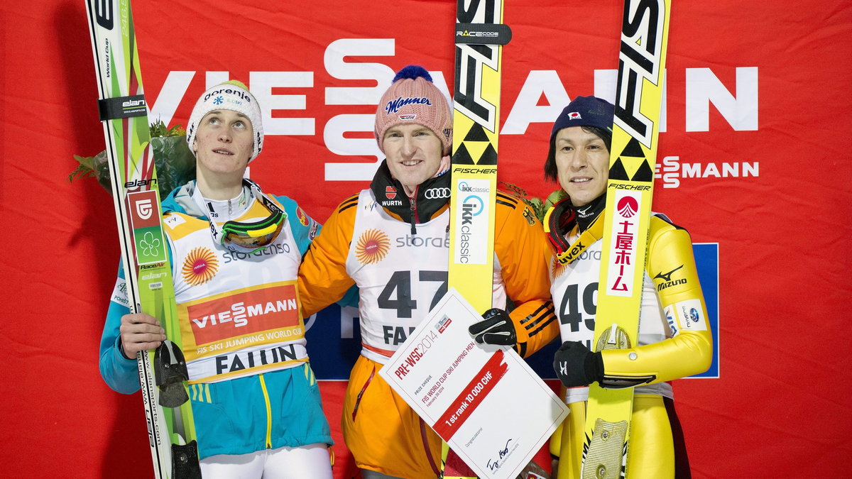 Podium konkursu PŚ w Falun