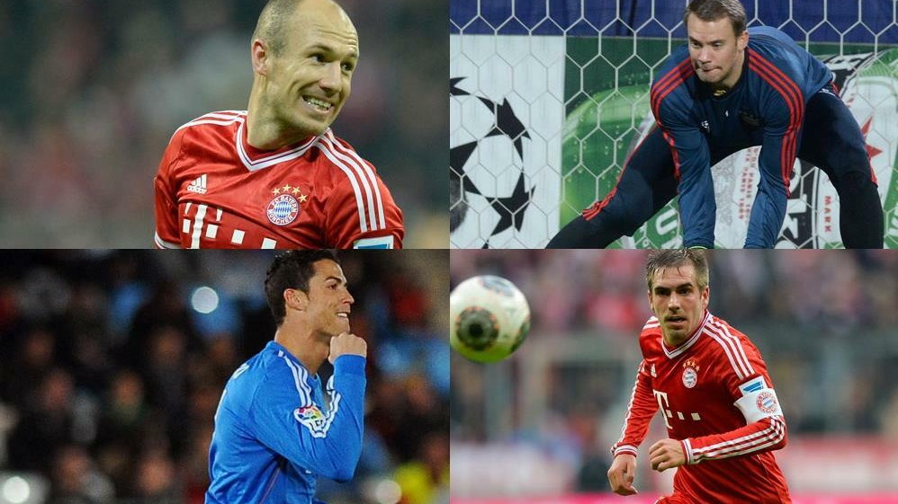 Robben, Neuer, Ronaldo, Lahm