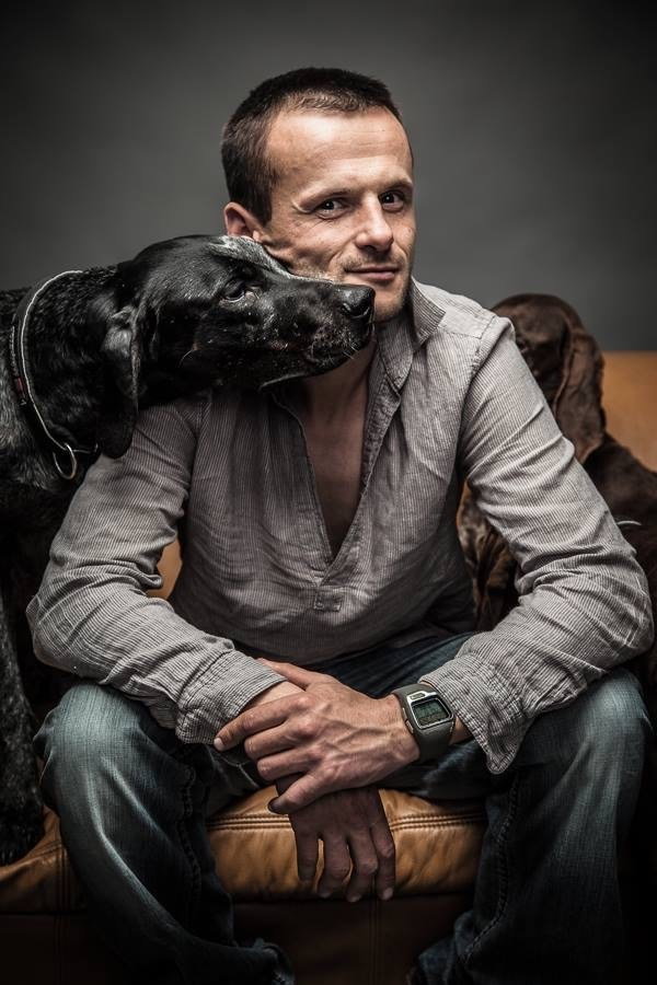 Igor Tracz ze swoimi psami
