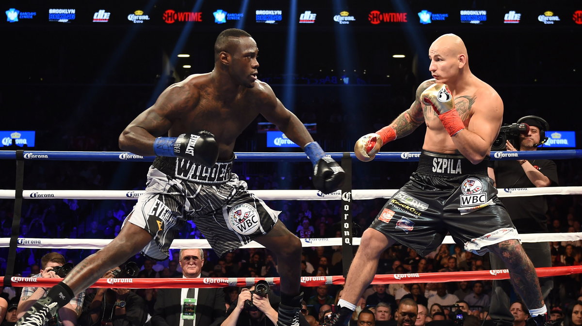 Artur Szpilka (P) i Deontay Wilder