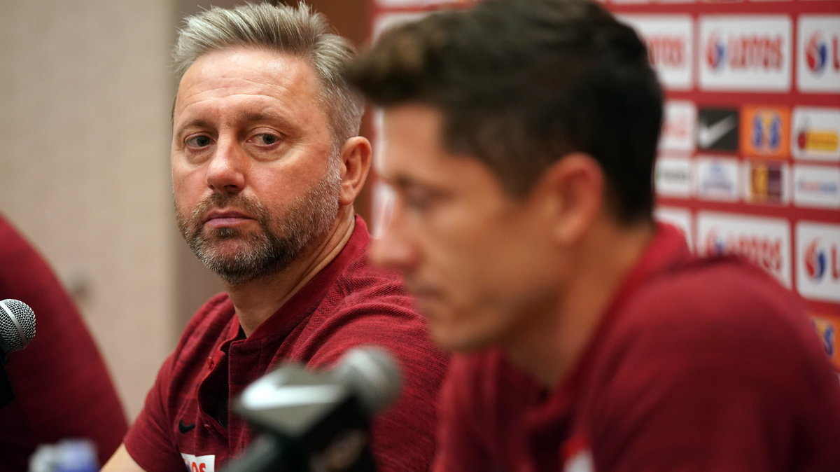 Jerzy Brzęczek i Robert Lewandowski 