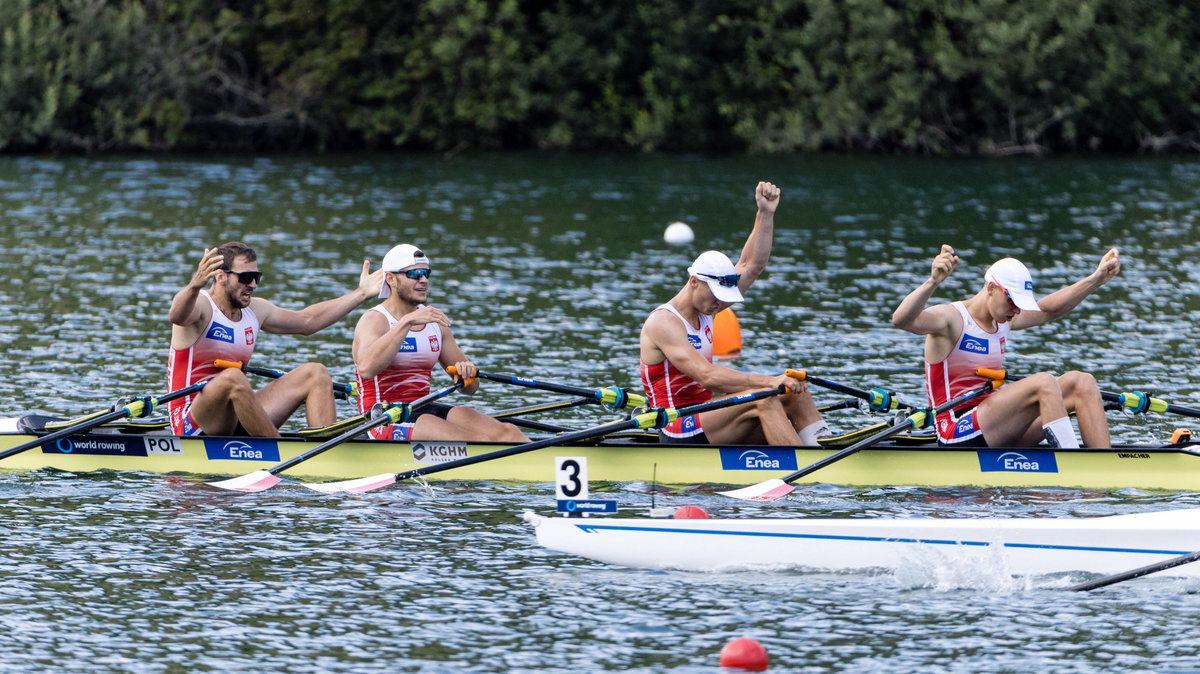 Czwórka podwójna Polaków: Dominik Czaja, Mateusz Biskup, Mirosław Ziętarski, Fabian Barański