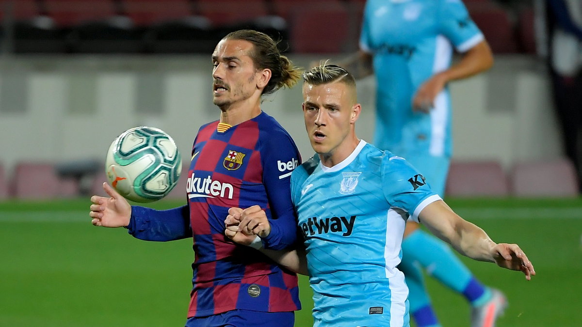 Antoine Griezmann (Barcelona) i Rodrigo Tarin (Leganes)