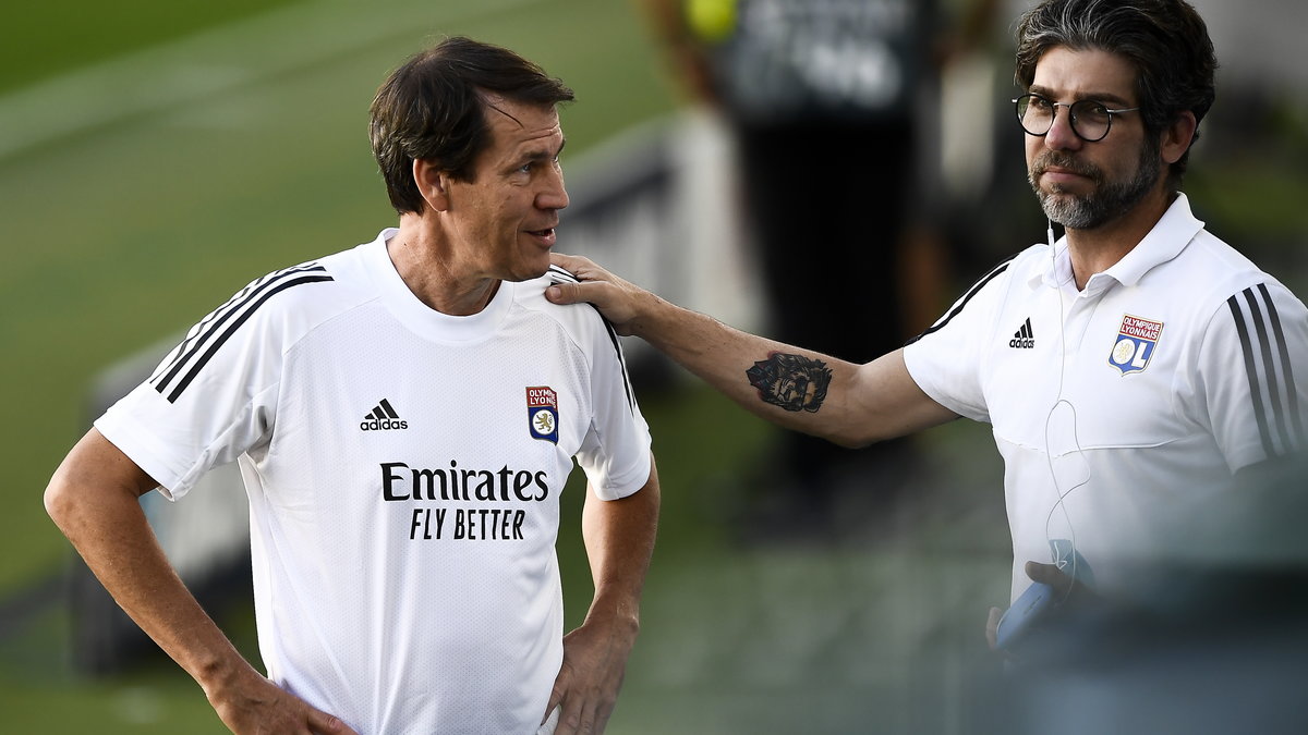 Rudi Garcia (z lewej) i Juninho Pernambucano (06.08.2020 r.).