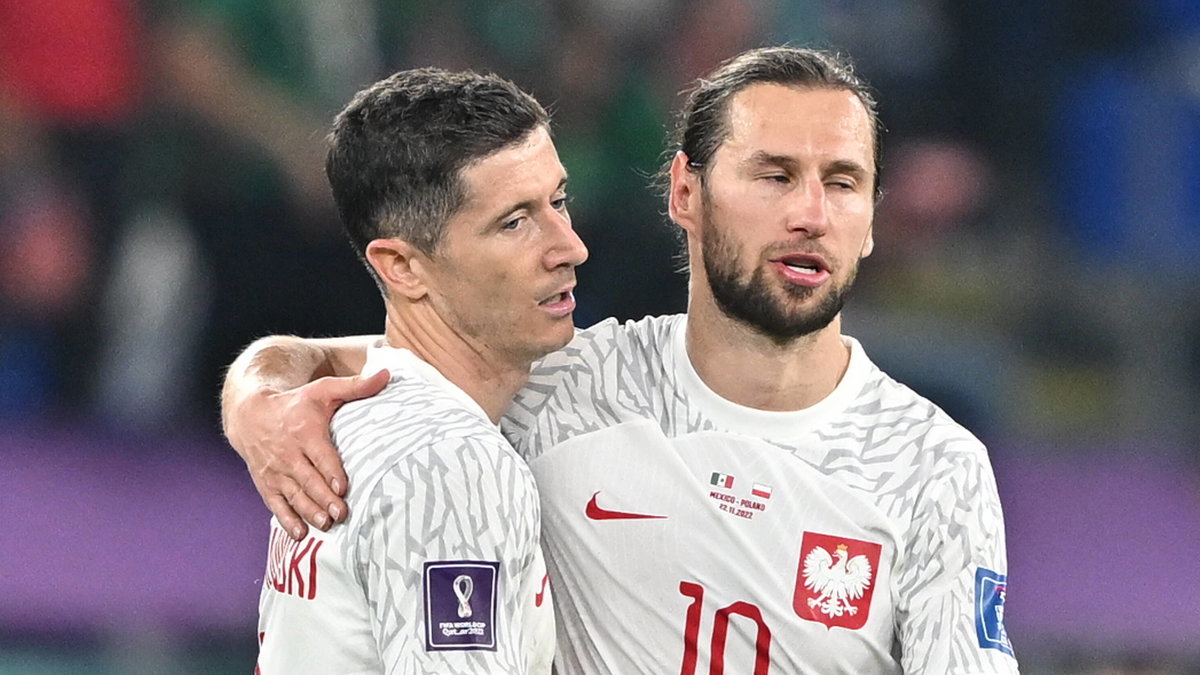 Robert Lewandowski i Grzegorz Krychowiak podczas meczu z Meksykiem