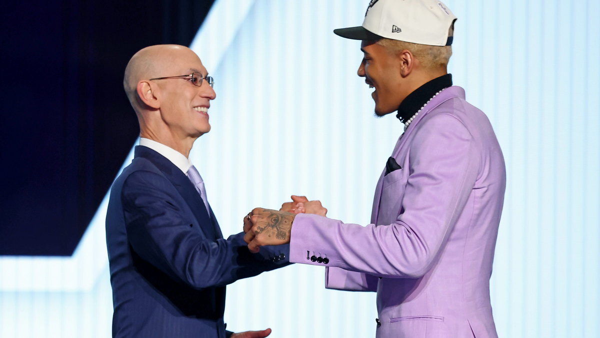 Adam Silver i Jeremy Sochan