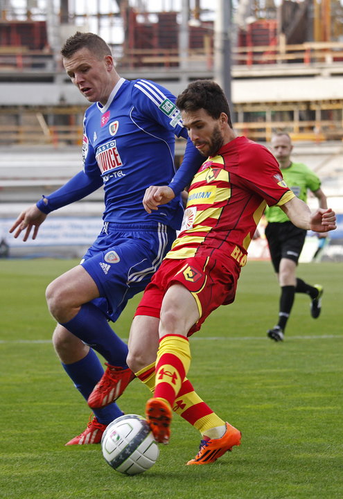 PIŁKARSKA EKSTRAKLASA JAGIELLONIA KONTRA PIAST GLIWICE (Dani Quintana Mateusz Matras )