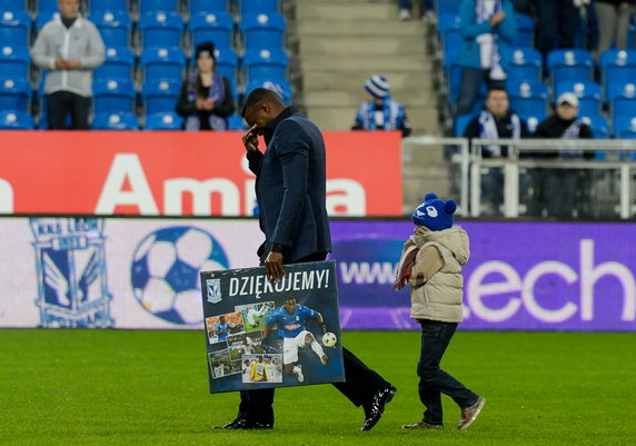 PIŁKA NOŻNA LIGA POLSKA LECH POZNAŃ RUCH CHORZÓW (Manuel Arboleda )