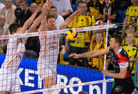 SIATKÓWKA LIGA POLSKA PGE SKRA ASSECO RESOVIA  (Karol Kłos, Stephane Antiga Paul Michael Lotman )