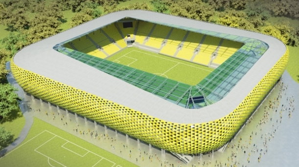 Projekt stadionu GKS Katowice (bauren.pl)