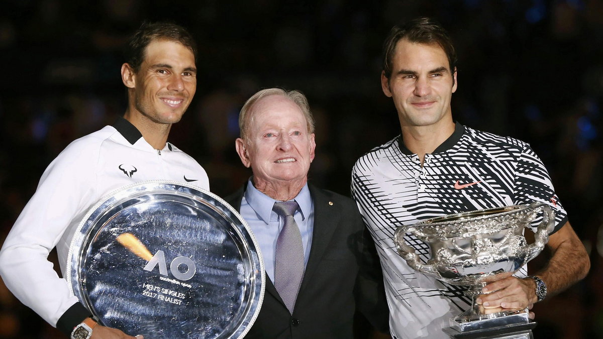 Rafael Nadal Rod Laver Roger Federer