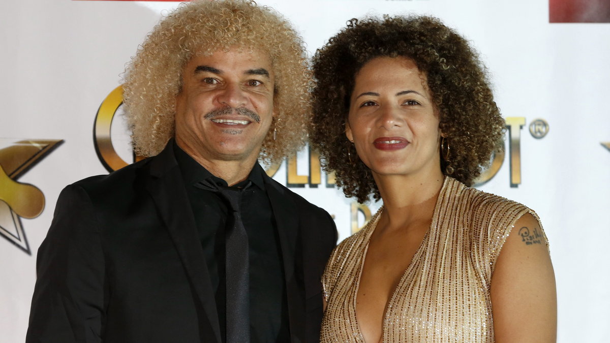 Carlos Valderrama z żoną Elvirą Redondo