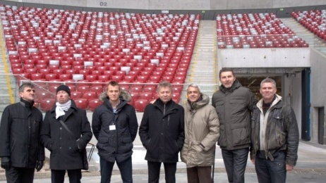 Delegacja reprezentacji Polski na Stadionie Narodowym