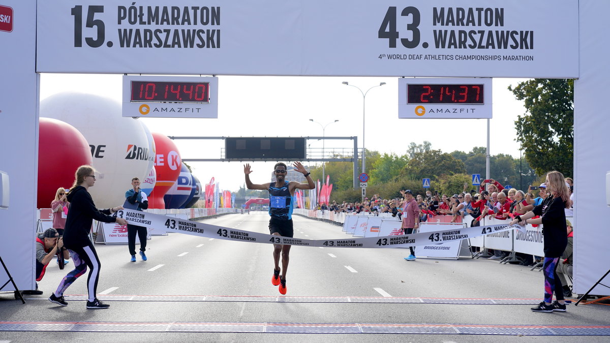 Yared Shegumo na mecie 43. Maratonu Warszawskiego